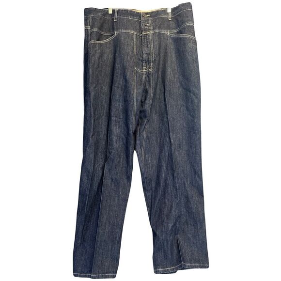 VTG Marithe Francois Girbaud Jeans Baggy Hip Hop Skater Men 42x31 Dark Wash 90s - Picture 2 of 15